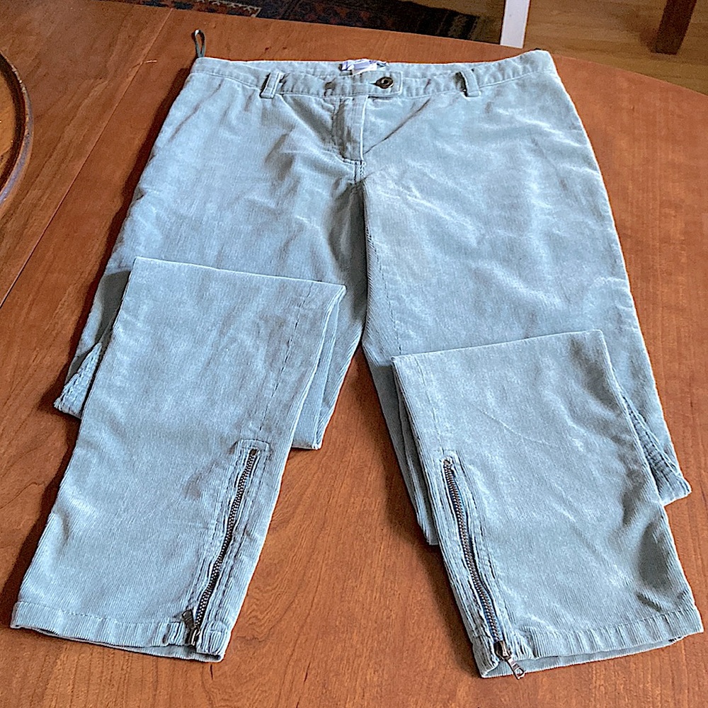 Grey-blue Moschino skinny corduroy jeans